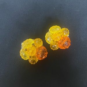 Vtg West Germany Clip On Earrings